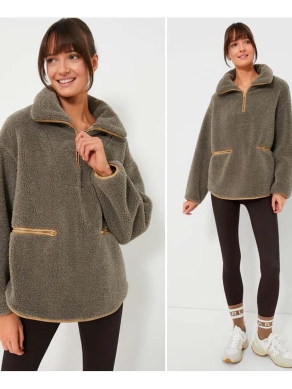 Tuckernuck Rhodes Shearling Quarter Zip XS